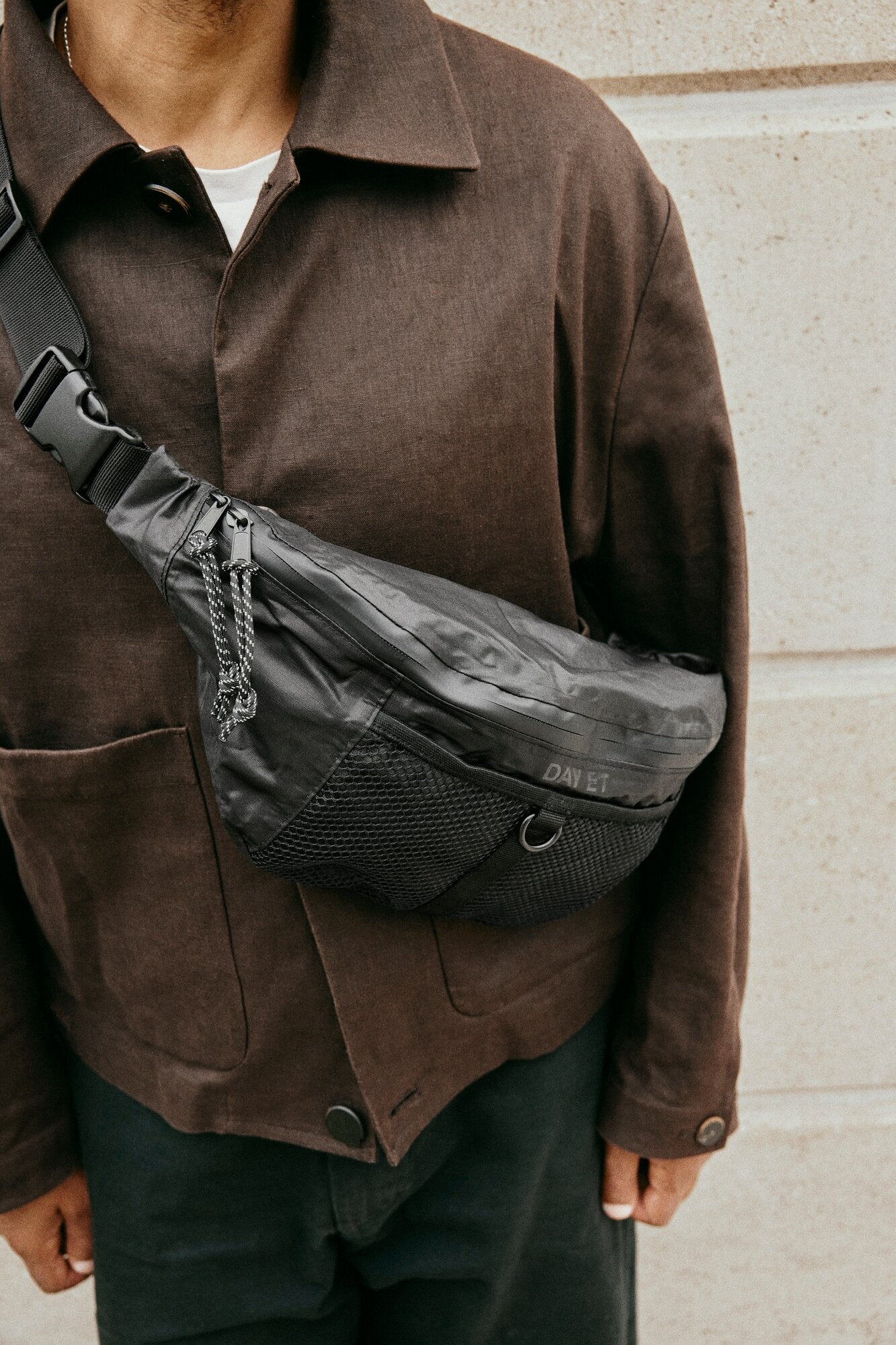 RE-Cage bæltetaske, large - sort